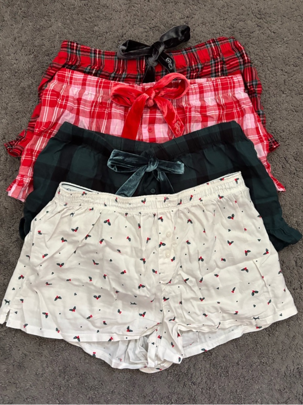 Lot of 4 PINK Victoria's Secret Pajama Shorts Size Small